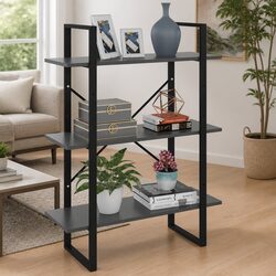 Reliable Grey Bookcase with Easy Maintenance Features