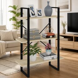 Reliable Brown Engineered Wood Bookshelf for Easy Use