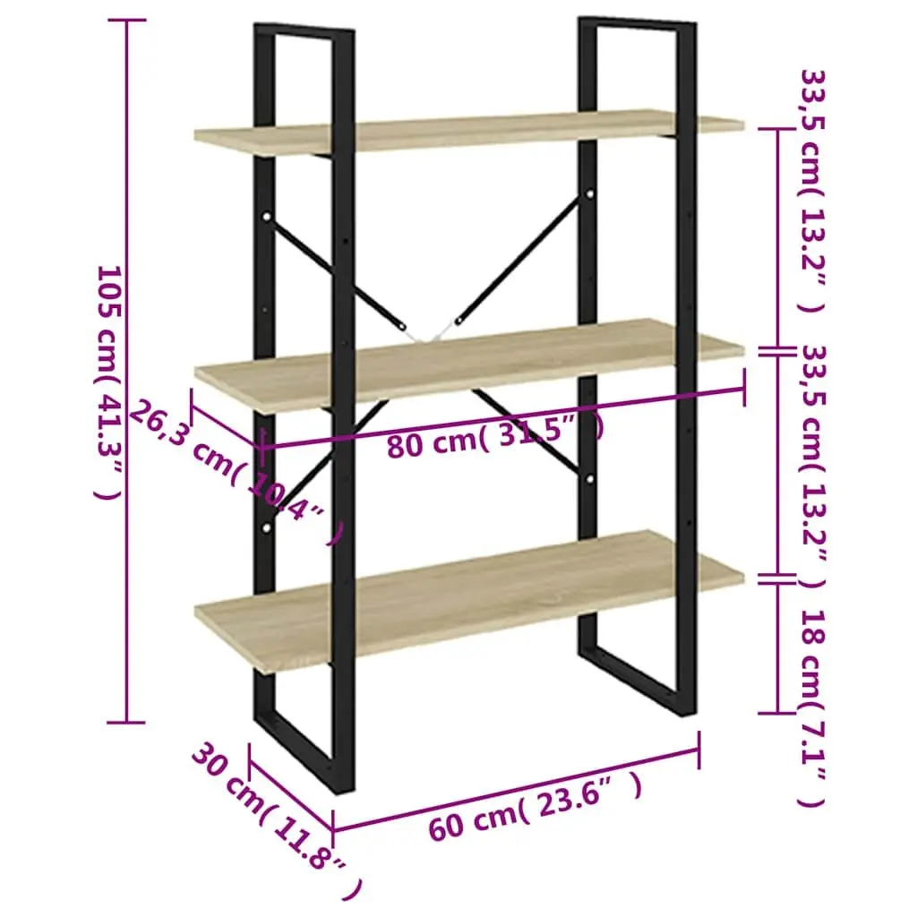 Brown Engineered Wood Bookshelf for Easy Use