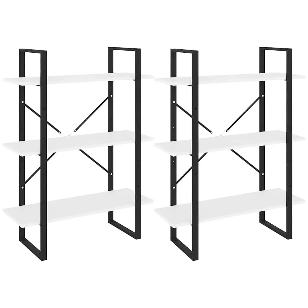 High Cabinet Organizing Books 80x30x210 cm White Engineered Wood Shelving Unit