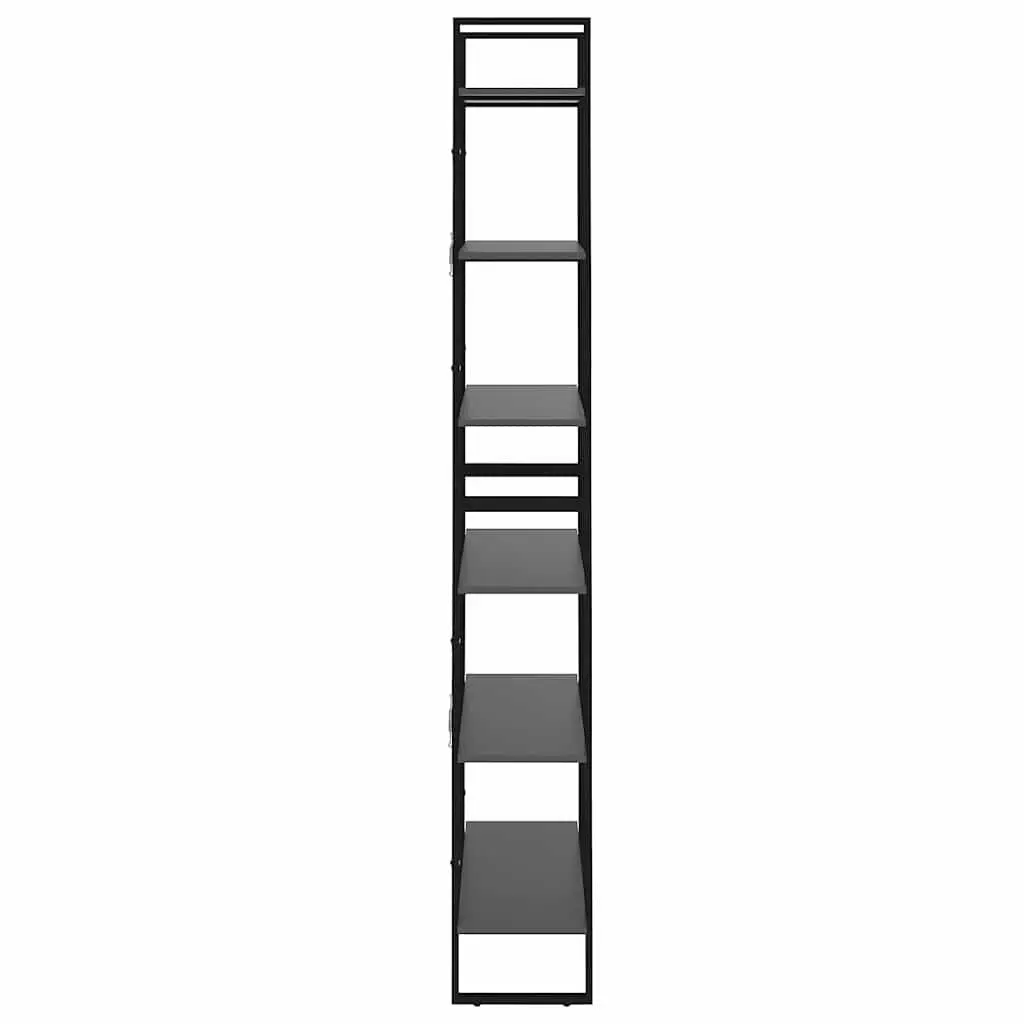 High Cabinet Storage 80x30x210cm Grey Engineered Wood Bookcase Shelving