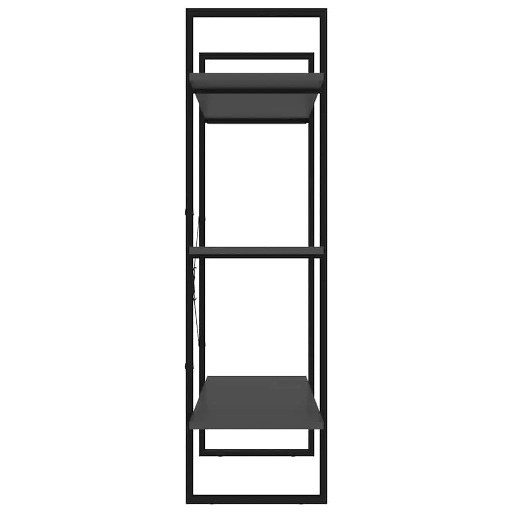 Grey Book Cabinet with 3 Shelves