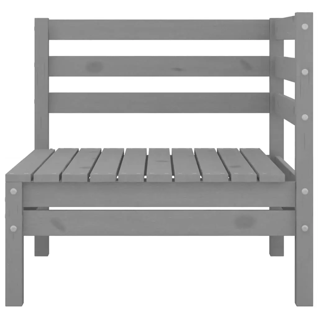 3 Piece Garden Lounge Set Outdoor Furniture Solid Pinewood Grey