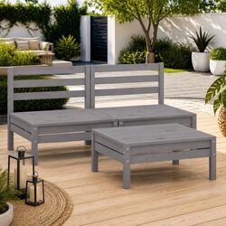 Quality 3 Piece Wooden Lounge Set for Outdoor Relaxation