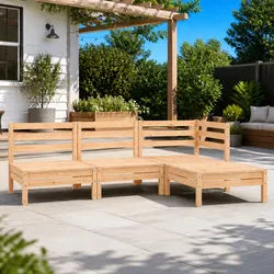 Wooden Garden Lounge Set: Practical and Versatile