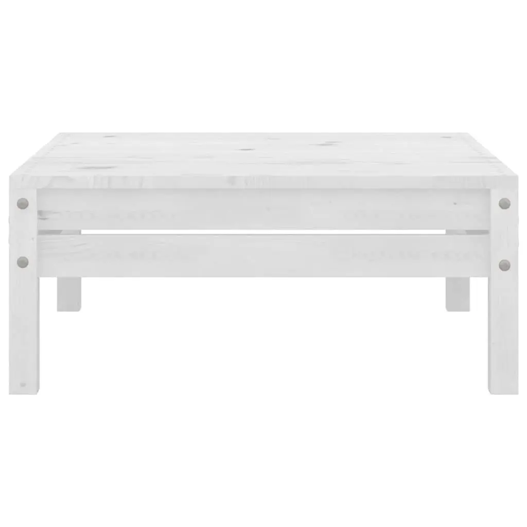 Outdoor Lounge Set Modular 4 Piece White Wooden Patio Furniture