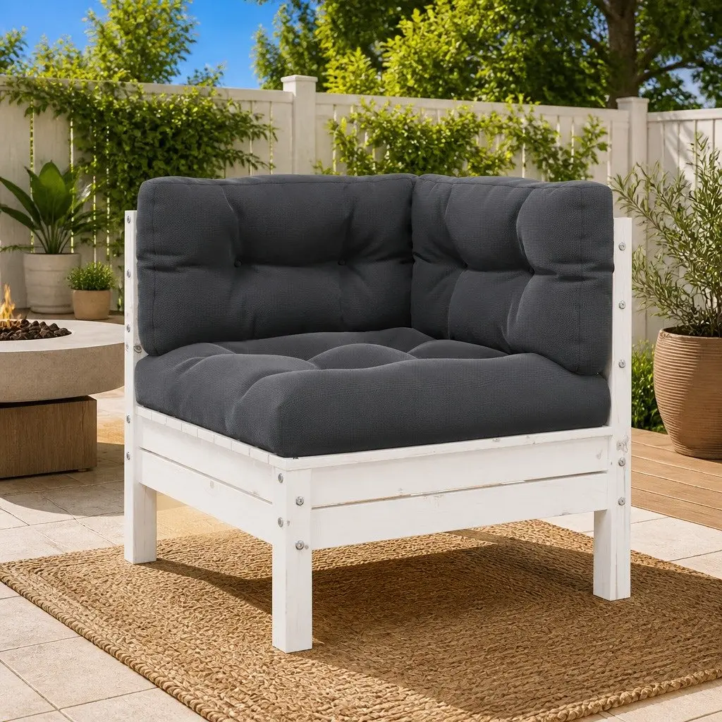 White Garden Corner Sofa