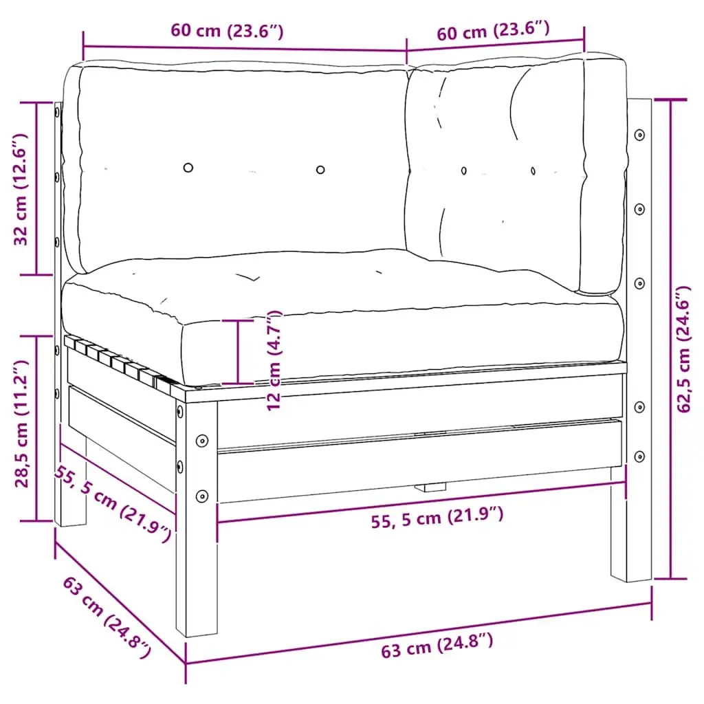 White Garden Corner Sofa
