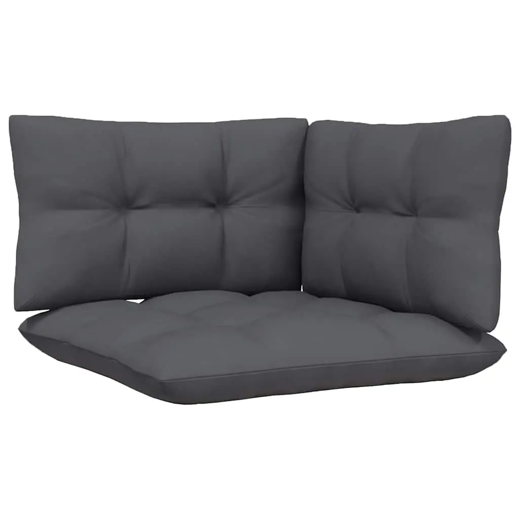 Garden Corner Sofa Modular Outdoor Sectional with Cushions Black Solid Pinewood