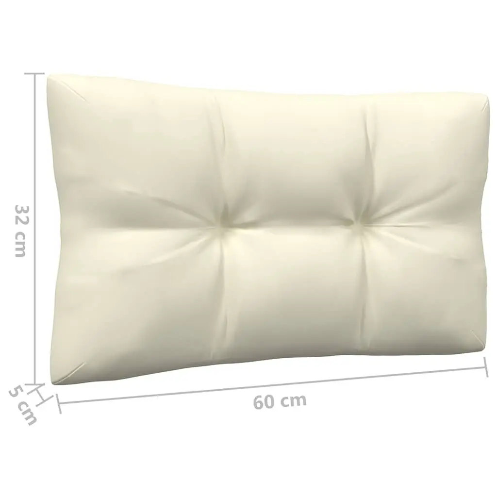 2-Seater Garden Sofa with Cream Cushions