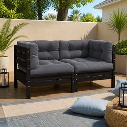Cozy 2-Seater Garden Sofa with Cushions and Durability
