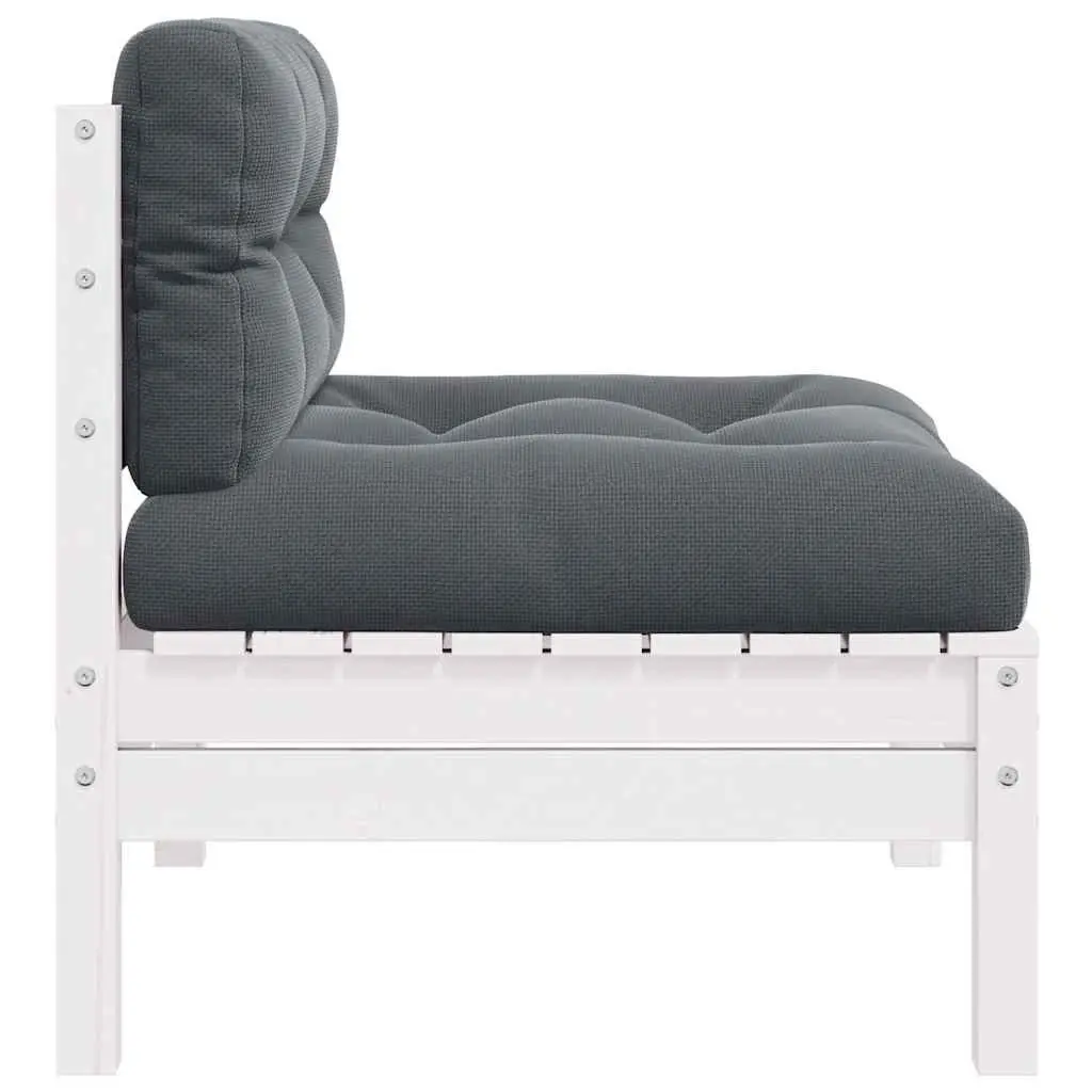 2-Seater Garden Sofa Outdoor Lounge Seating Modular White
