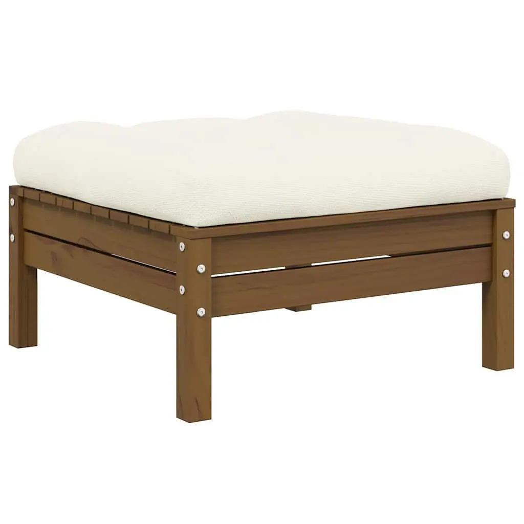 2-Seater Garden Sofa Modular Patio Sectional with Cushions Brown