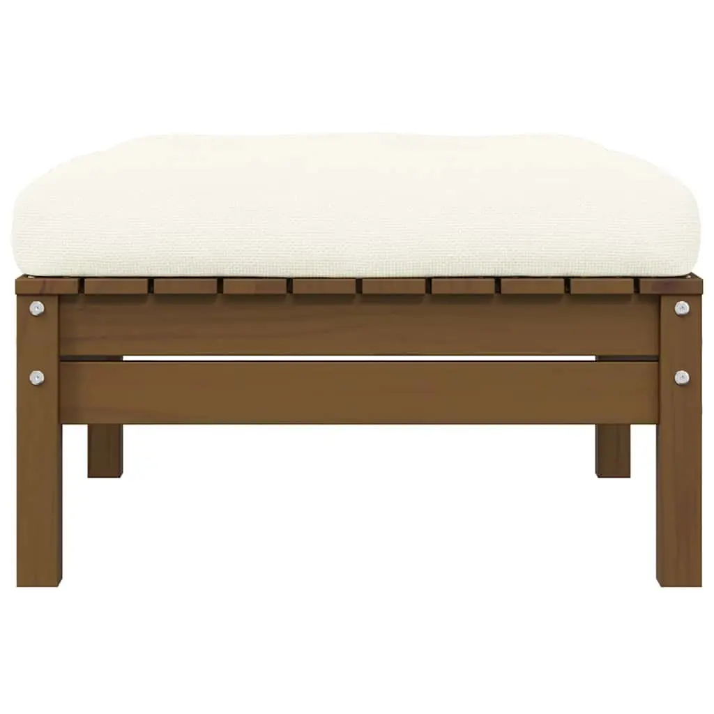2-Seater Garden Sofa Modular Patio Sectional with Cushions Brown