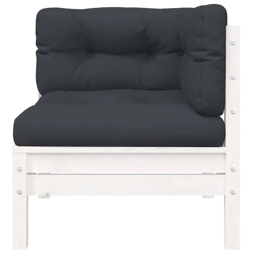 3 Piece Outdoor Garden Lounge Set Patio Seating Cushions White