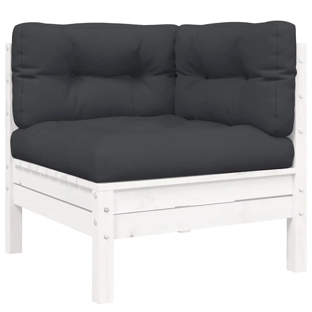 3 Piece Outdoor Garden Lounge Set Patio Seating Cushions White