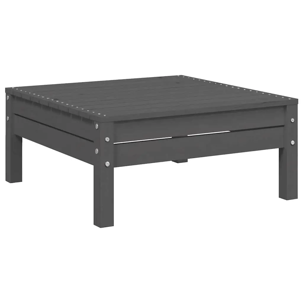 3 Piece Garden Lounge Set Outdoor Sectional Sofa with Cushions Grey