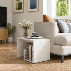 White Modern End Table: Practical Storage with Style