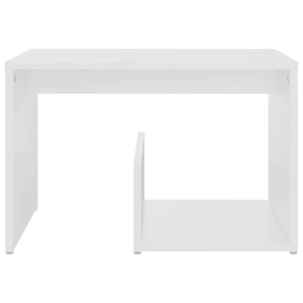 End Table White Modern Storage Side Table Living Room Accent Furniture