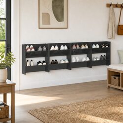 Grey High Gloss Shoe Cabinet: Practical Storage Solution