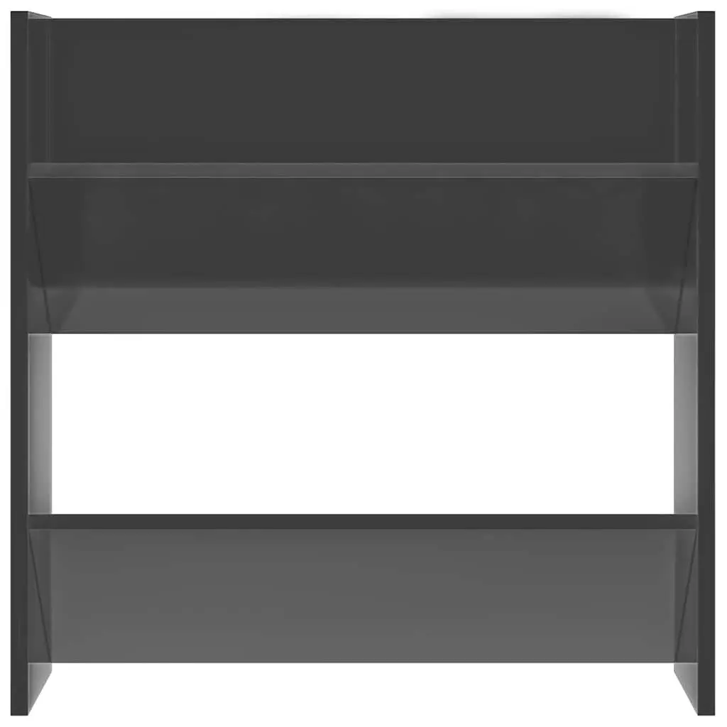 Wall Mounted Shoe Cabinet Storage Organiser 60 x 18 x 60 cm Grey High Gloss 4 Pieces