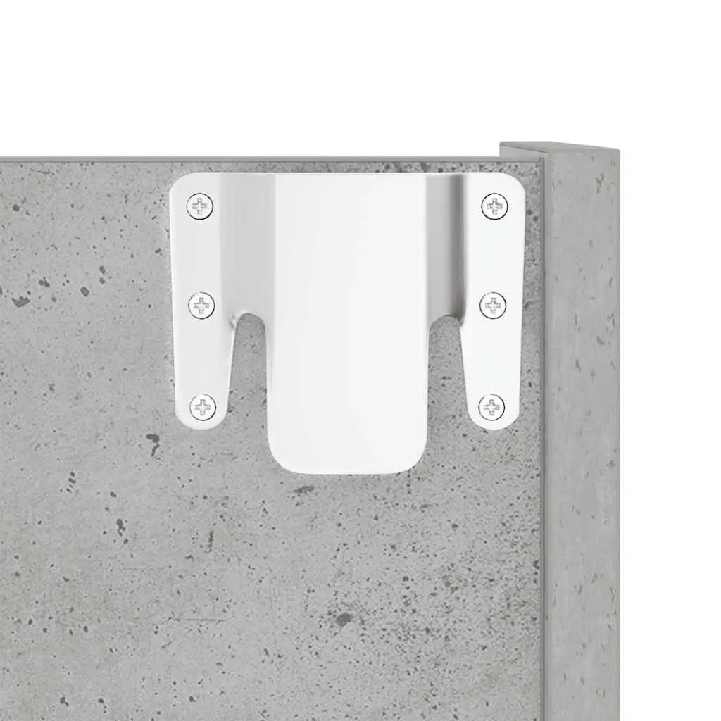 Wall Mounted Shoe Cabinet Storage Organiser Grey 60W x 18D x 90H cm