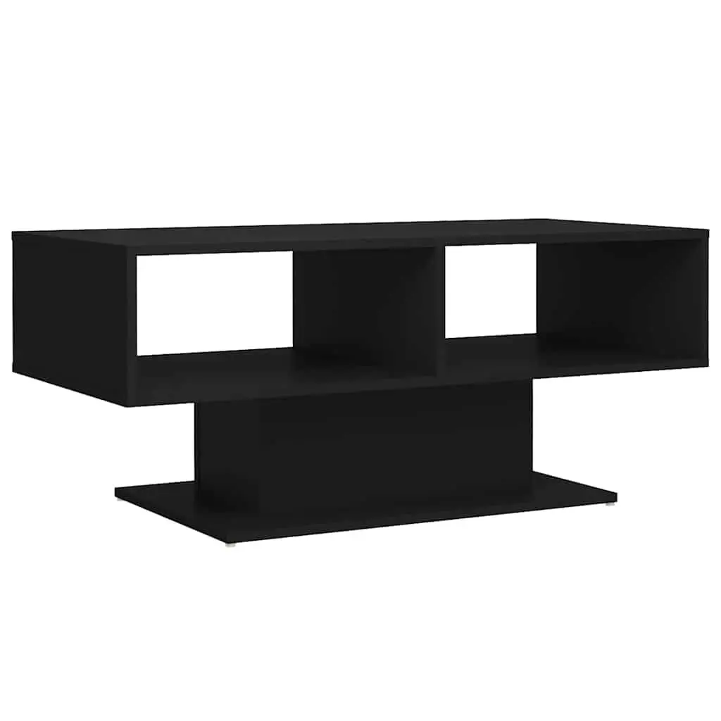 Black Coffee Table with Ample Storage