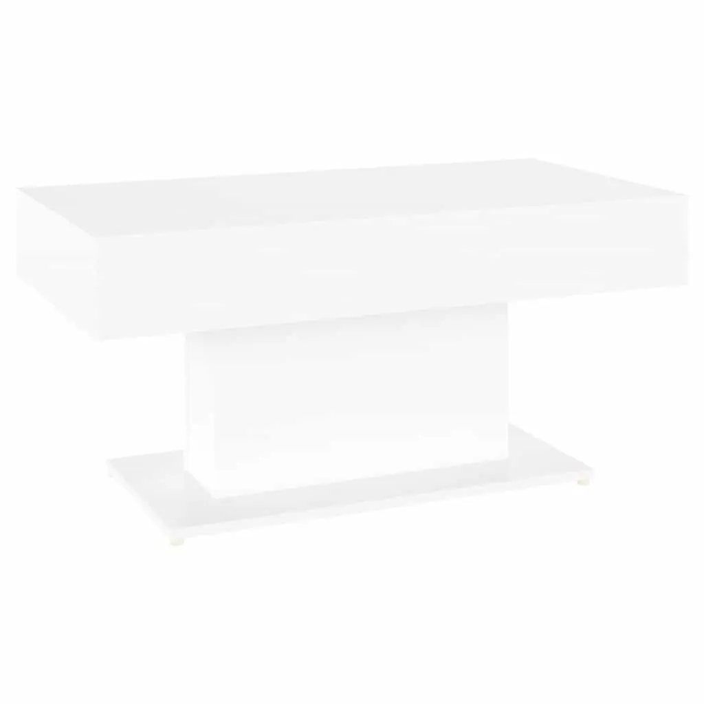 Coffee Table Living Room Accent 96x50x45cm White Engineered Wood