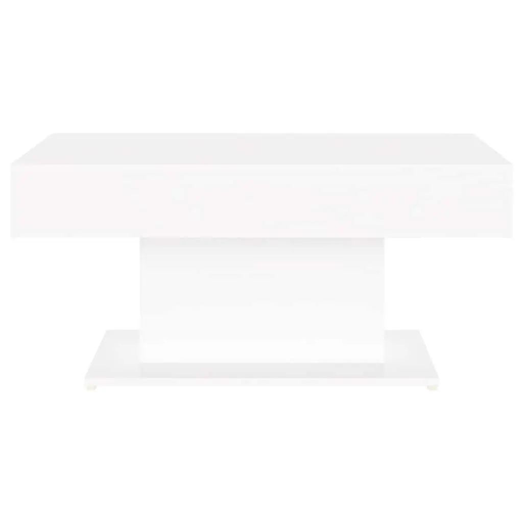 Coffee Table Living Room Accent 96x50x45cm White Engineered Wood