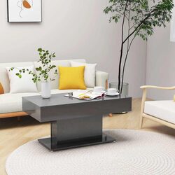 Grey High Gloss Coffee Table - Practical and Stylish