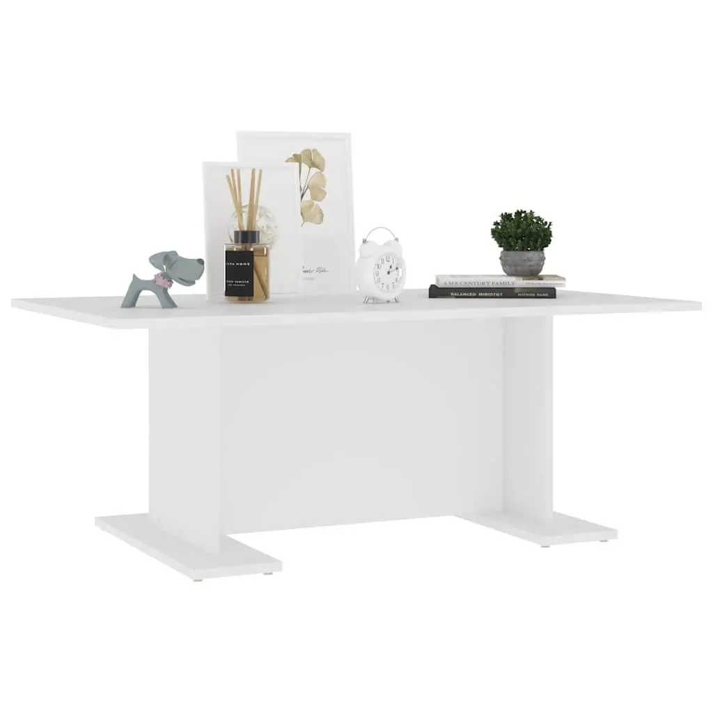 Modern White Coffee Table for Living Room Lounge Sofa Side Accent Furniture