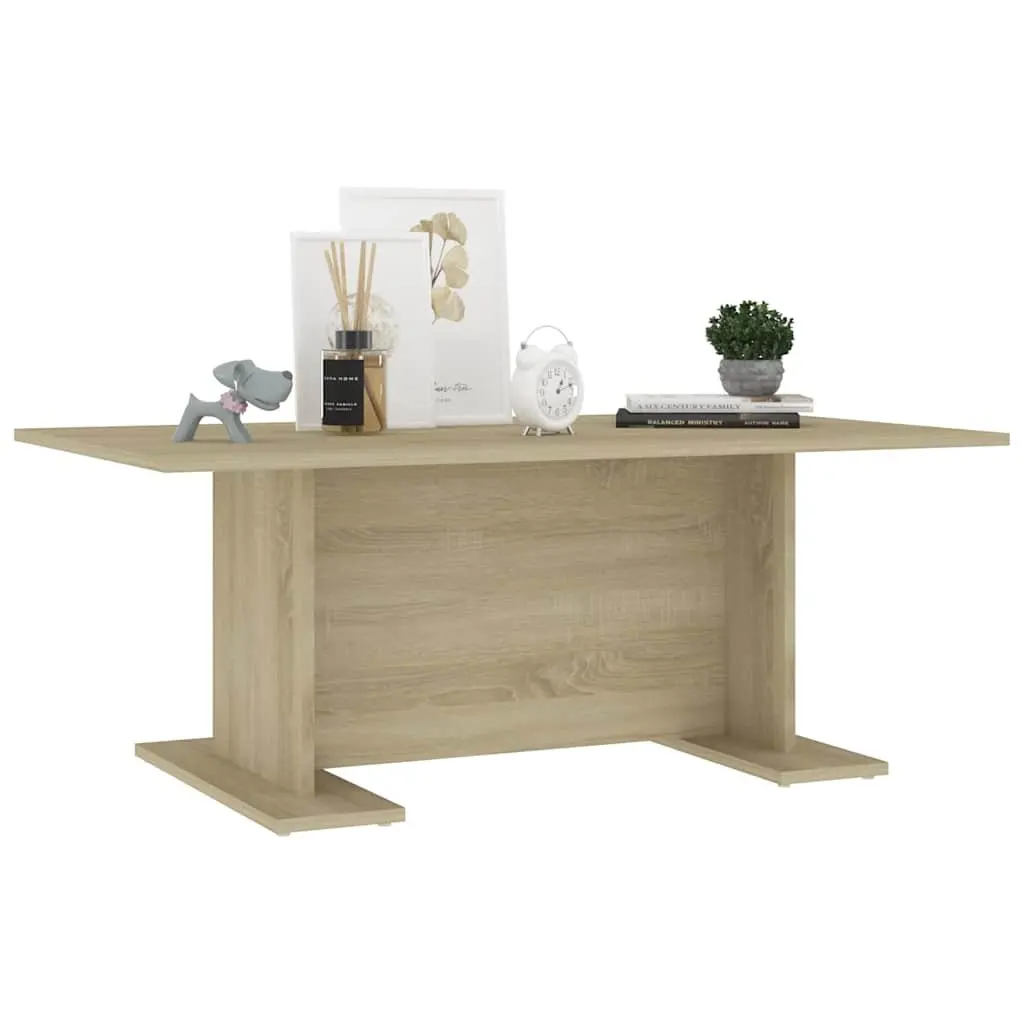 Coffee Table Modern Accent 103.5 x 60 x 40 cm Brown Sonoma Oak