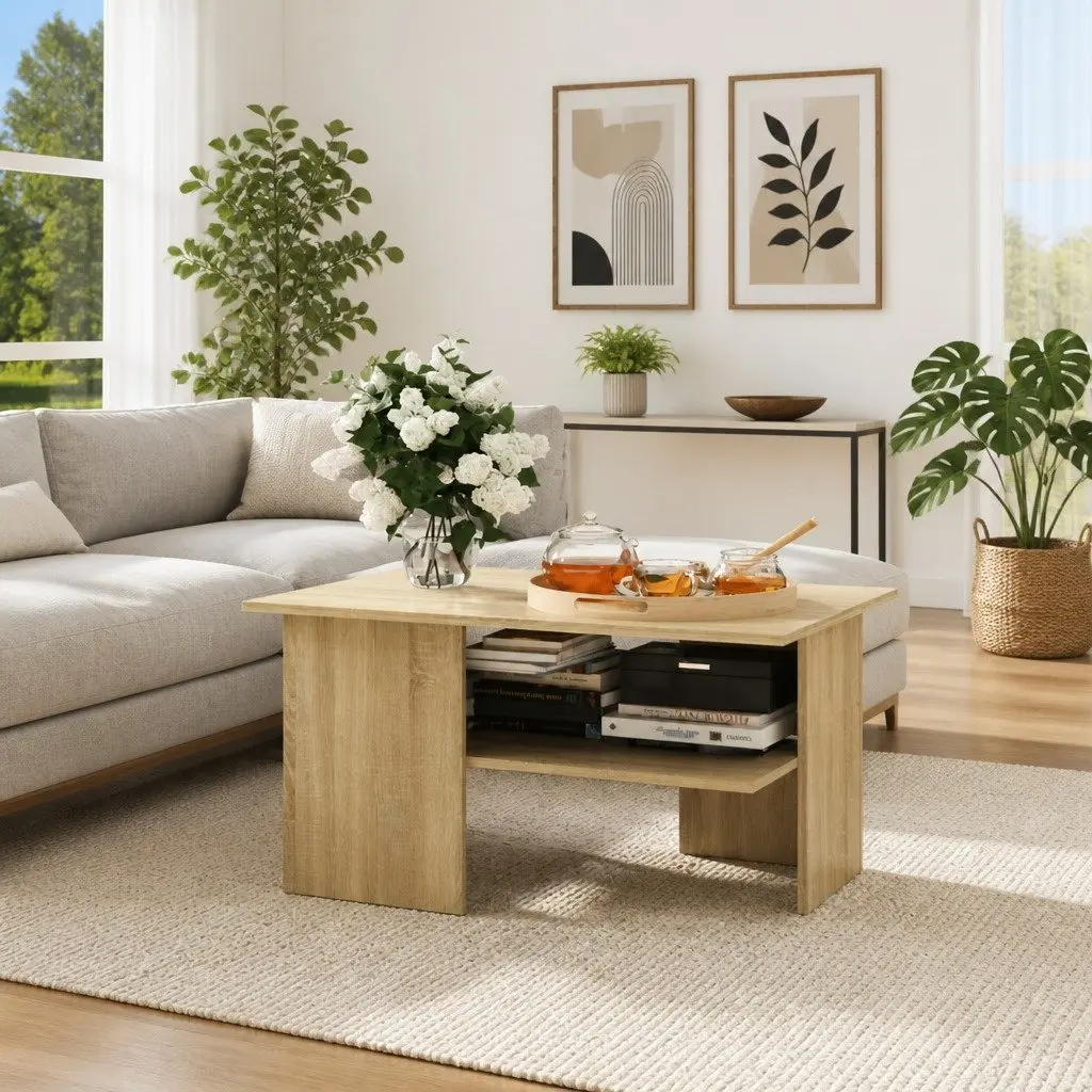 Coffee Table with Storage in Sonoma Oak