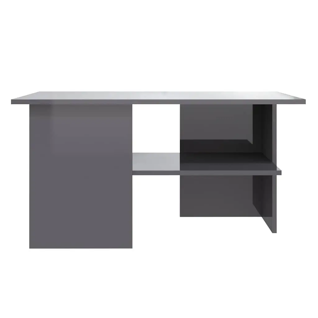 Coffee Table Modern Living Room Storage Shelf 90 x 60 x 46.5 cm Grey