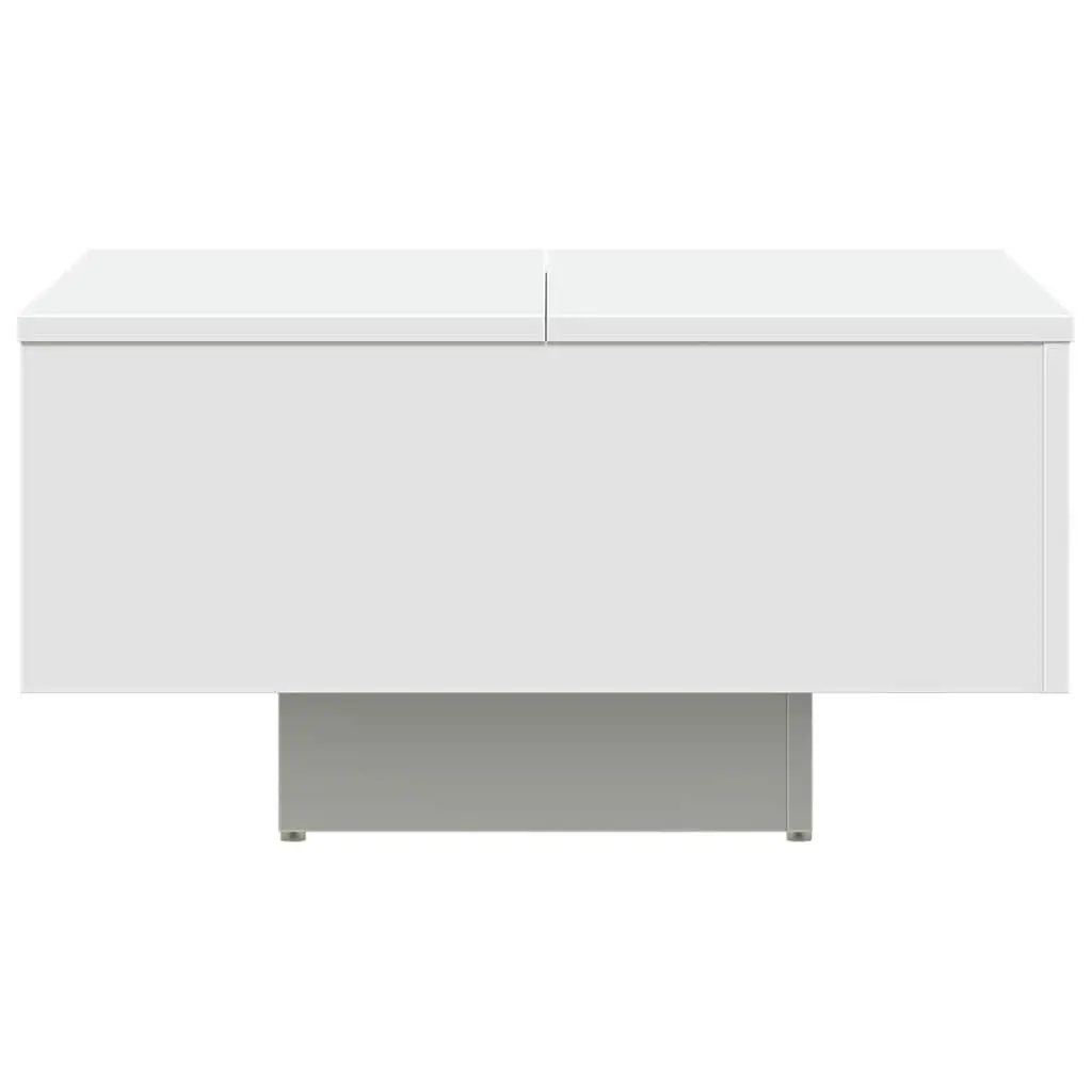 White Coffee Table 60x60x31.5 cm Engineered Wood Centre Living Room Accent