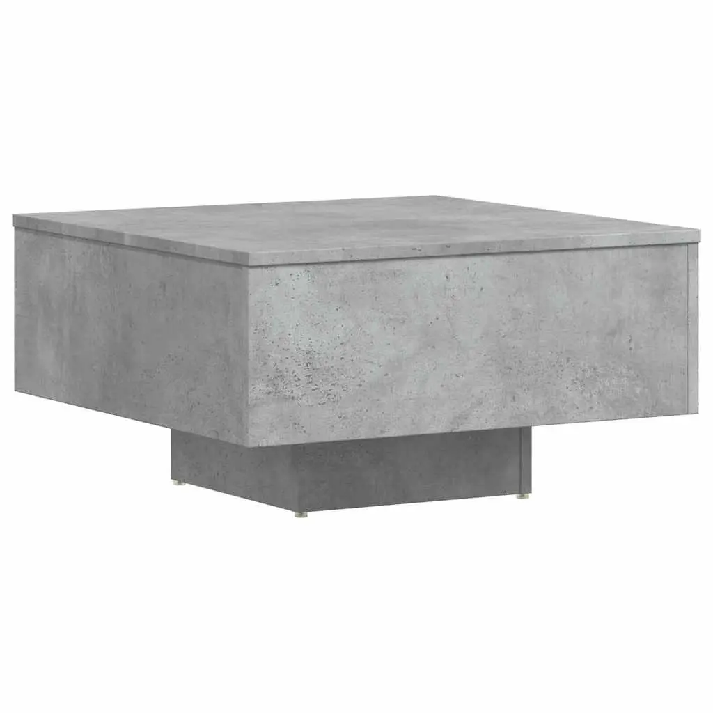 Coffee Table Grey Accent Living Room Modern Engineered Wood Design 60x60x31.5cm