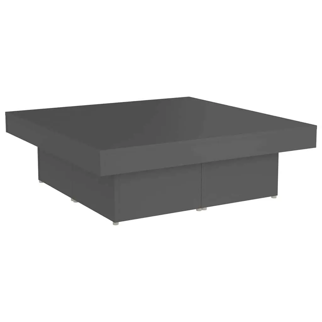 Grey Coffee Table 90x90x28cm Engineered Wood