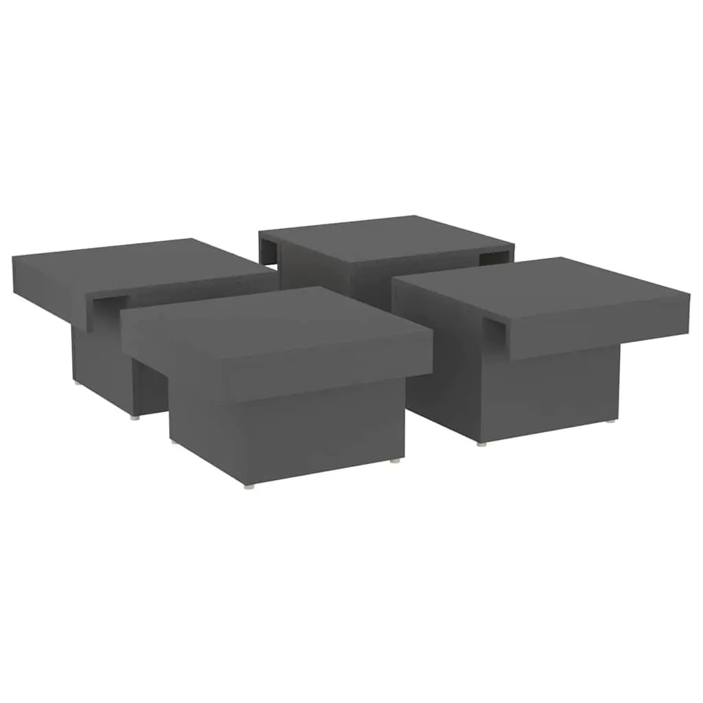 Grey Coffee Table 90x90x28cm Engineered Wood