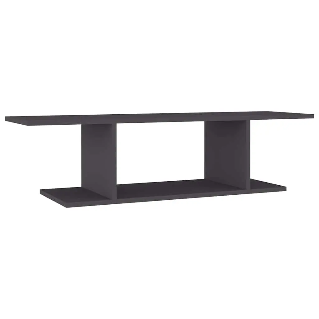 Wall Mounted TV Cabinet Media Storage Floating Shelf Unit Grey 103 x 30 x 26.5 cm