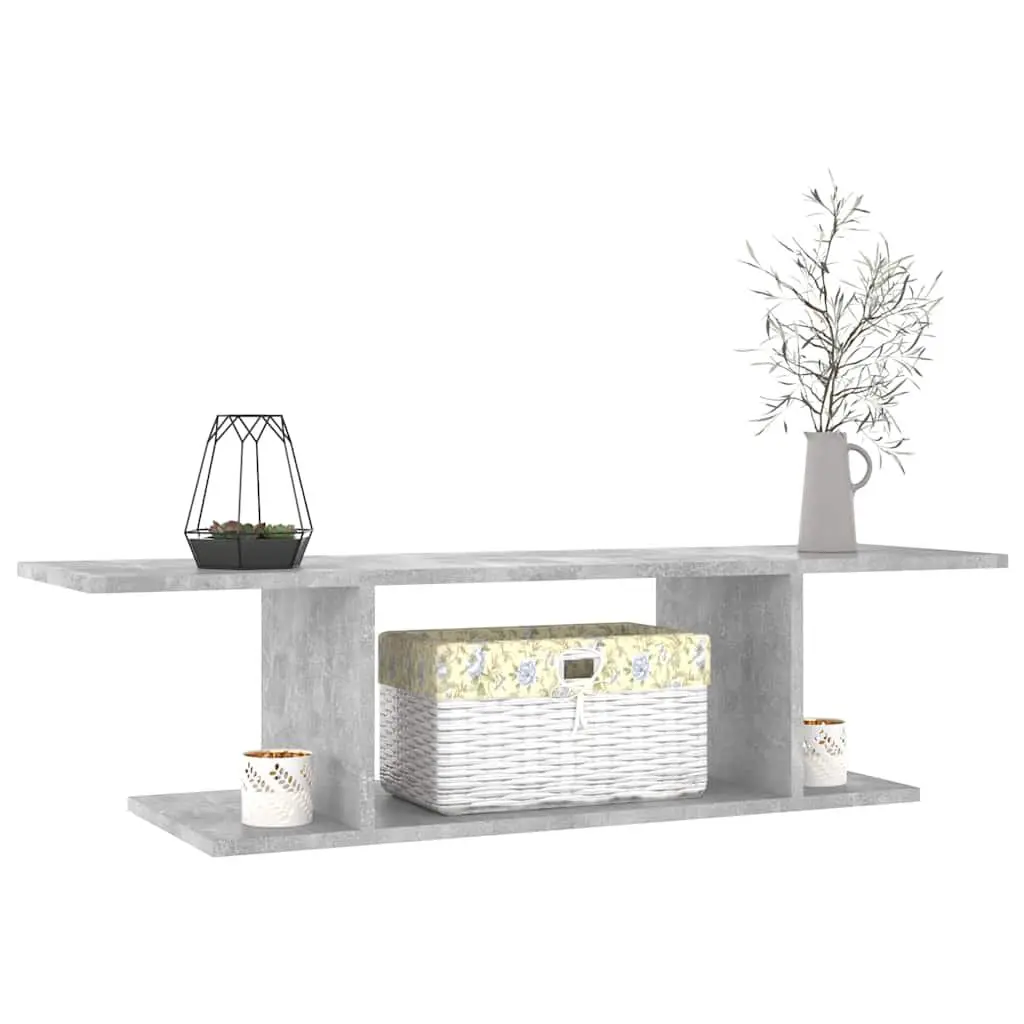 Grey Wall Mounted TV Cabinet