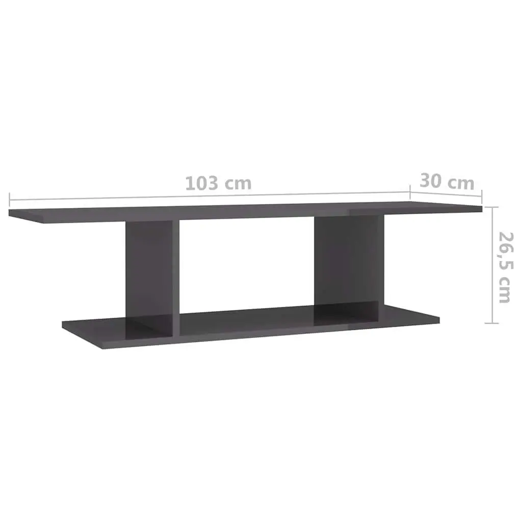 Wall Mounted TV Cabinet with High Gloss Finish