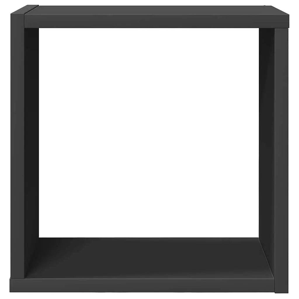Wall Cube Shelves Set 6 Piece Floating Storage Display Organizer Grey