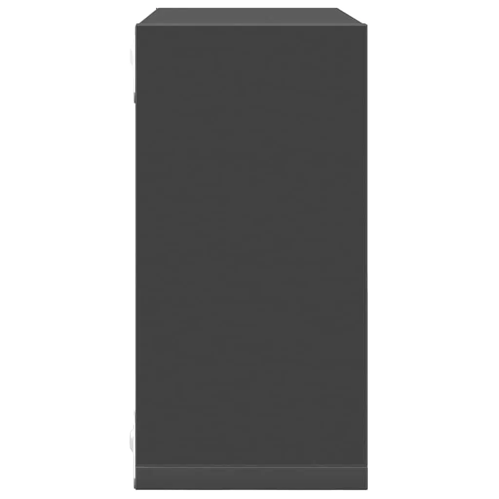 Wall Cube Shelves Set 6 Piece Floating Storage Display Organizer Grey
