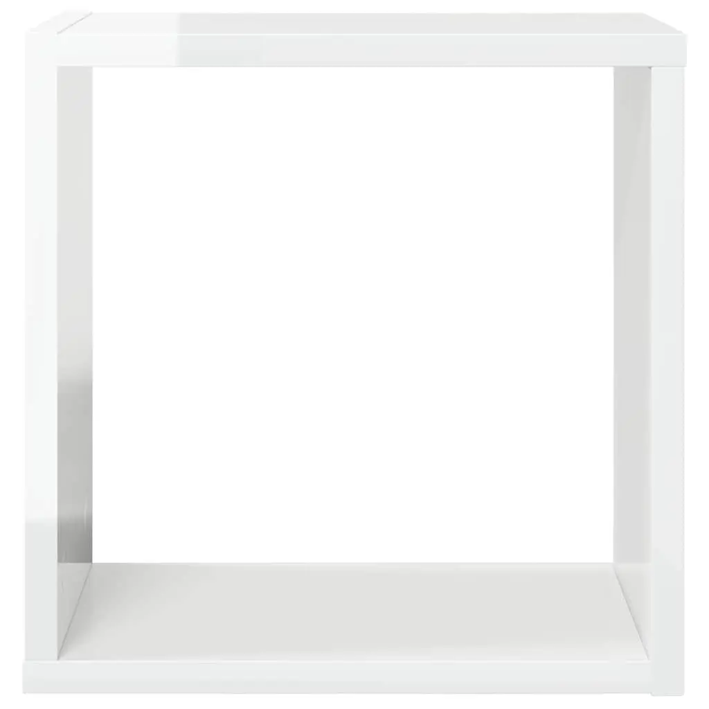 Floating Wall Shelves Storage Display White 30x15x30cm Set of 2