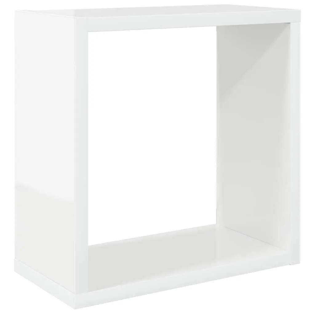 4-Piece Floating Shelf Set in Glossy White