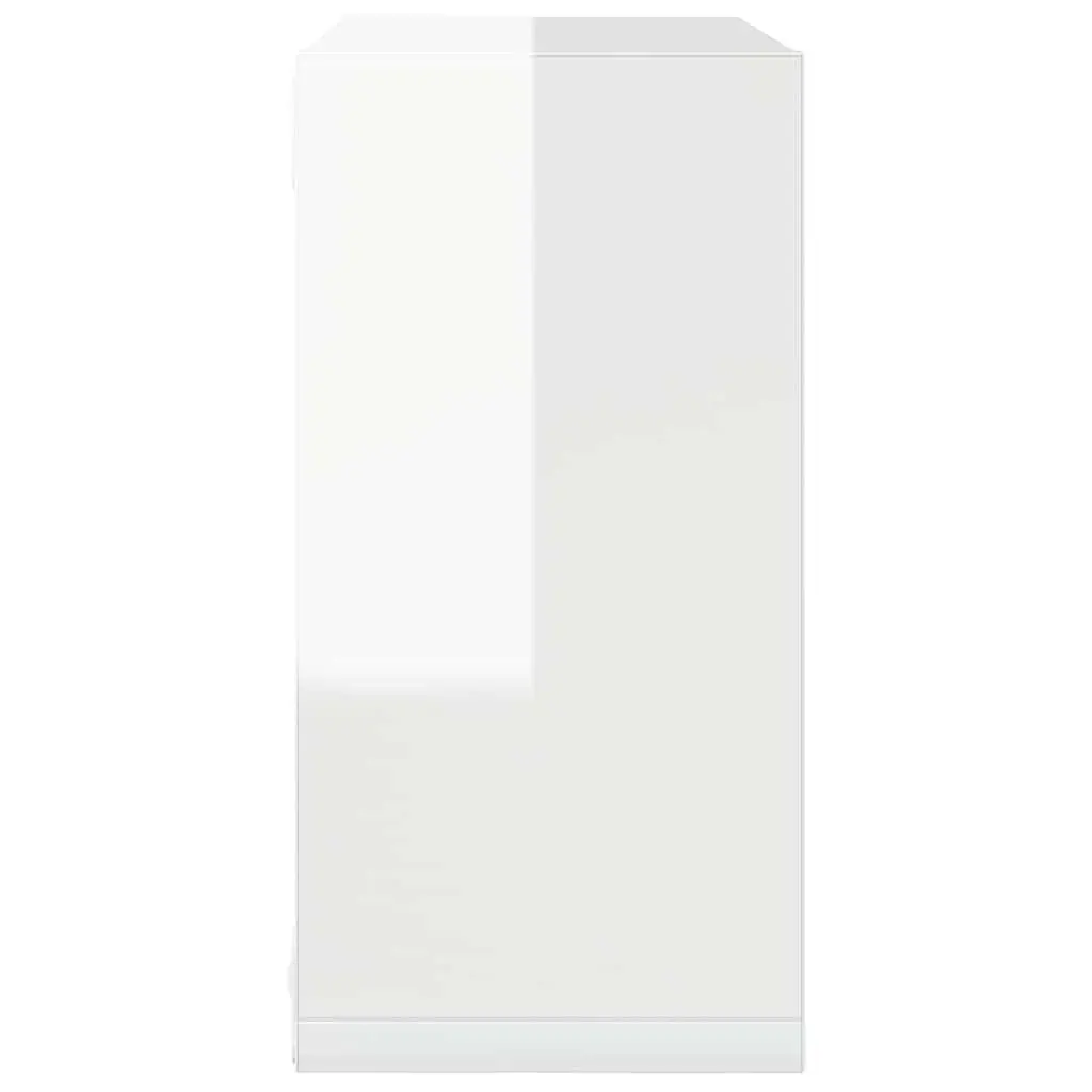 4-Piece Floating Shelf Set in Glossy White