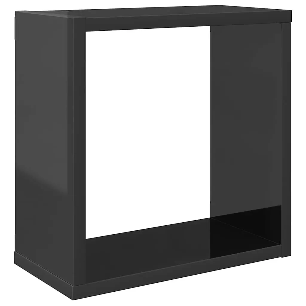 Floating Wall Shelves Set Grey Storage Display 2 Piece for Living Room Bedroom Kitchen