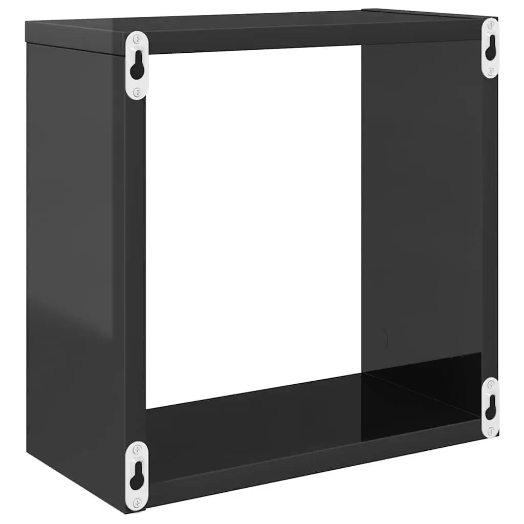 Floating Wall Shelves Set Grey Storage Display 2 Piece for Living Room Bedroom Kitchen