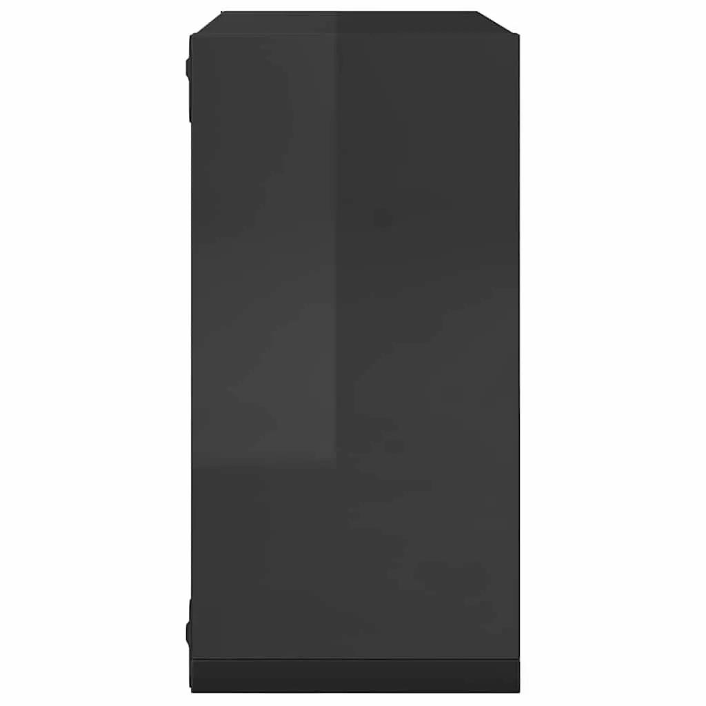 Floating Wall Shelves Set Grey Storage Display 2 Piece for Living Room Bedroom Kitchen