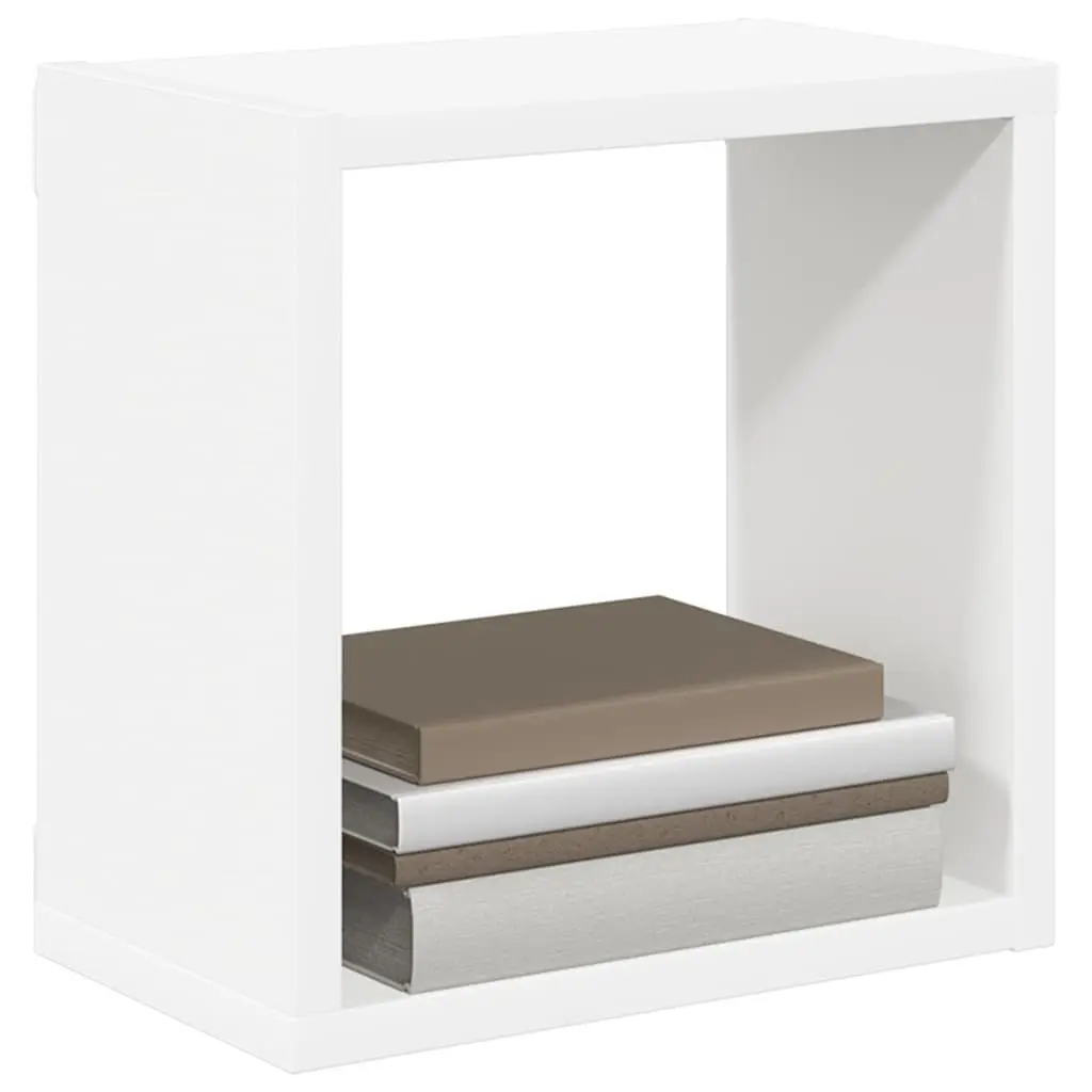 Wall Cube Shelves Floating Storage Display Organiser 26x15x26cm White 6 Piece